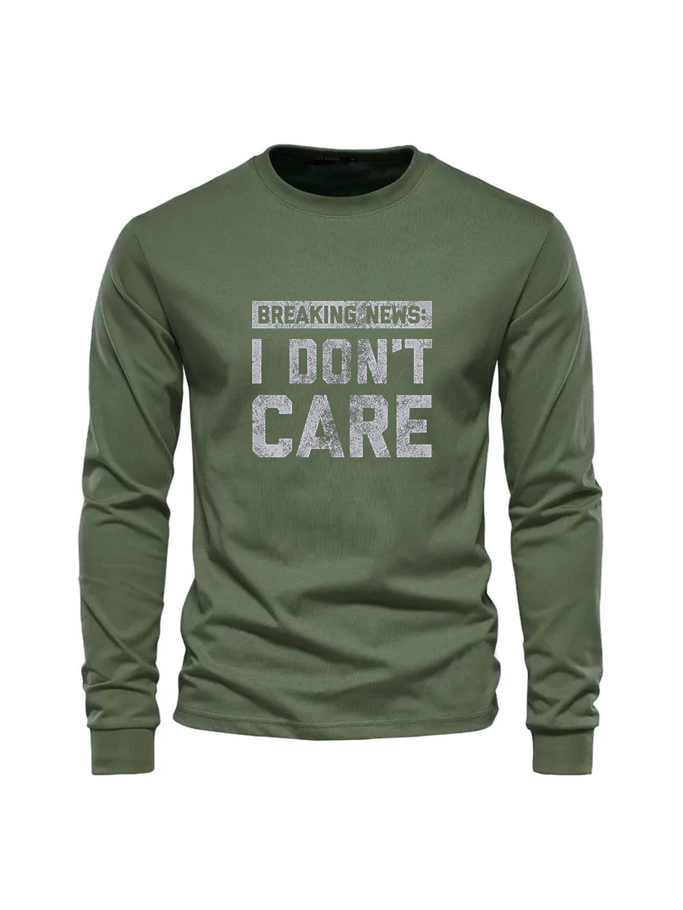 Undershirt Crew Neck - 100% 면 남성용 크루넥 긴팔 티셔츠