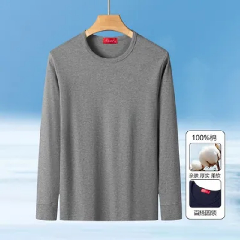 남성용 크루넥 긴소매 티셔츠 캐주얼 기본 언더셔츠 중년 - Undershirt Crew Neck 리뷰 및 가격